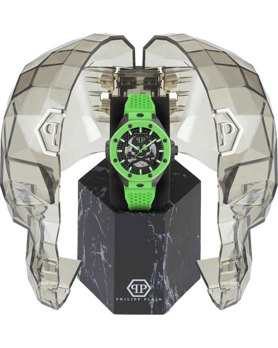 PHILIPP PLEIN Royal Automatic Light Green Silicone Strap