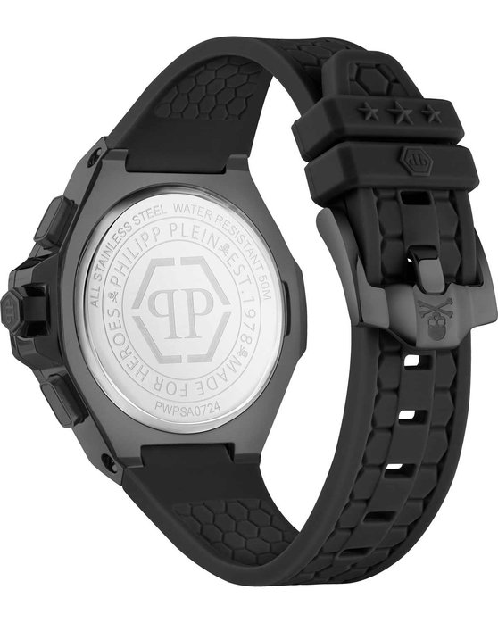 PHILIPP PLEIN Royal Crystals Chronograph Black Silicone Strap