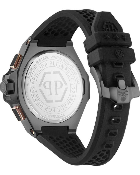 PHILIPP PLEIN Royal Chronograph Black Silicone Strap