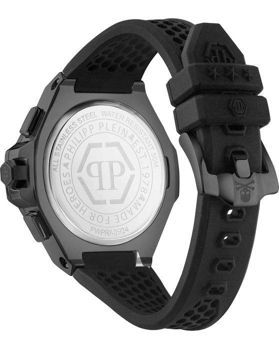 PHILIPP PLEIN Royal Chronograph Black Silicone Strap