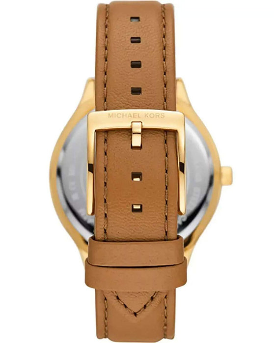 MICHAEL KORS Slim Runway Brown Leather Strap