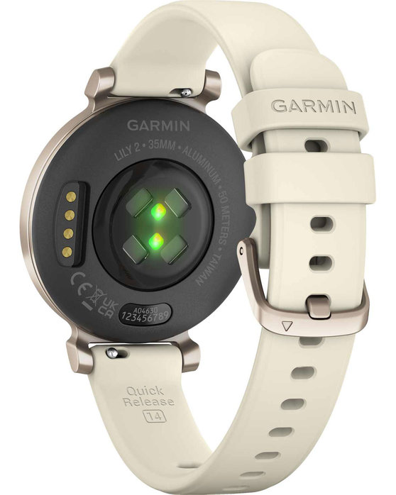 GARMIN Lily™2 Cream Gold Case with Coconut Silicone Band