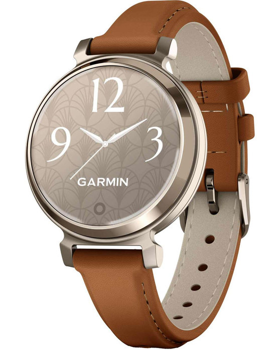 GARMIN Lily™2 Classic Cream Gold Case with Tan Leather Band