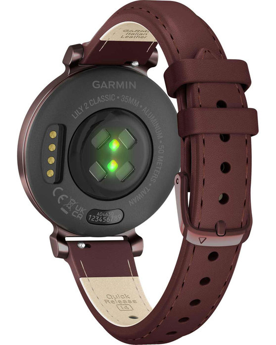 GARMIN Lily™2 Classic Dark Bronze Case with Mulberry Leather Band