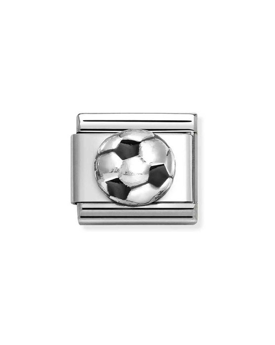NOMINATION Link 'Soccer ball' made of Stainless Steel and Sterling Silver