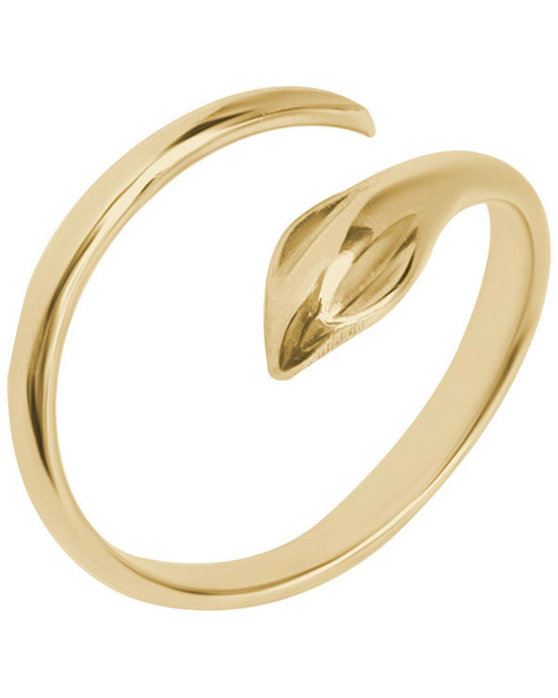 Δαχτυλίδι JCOU Snakecurl από επιχρυσωμένο (14Κ) Ασήμι 925 (One Size)