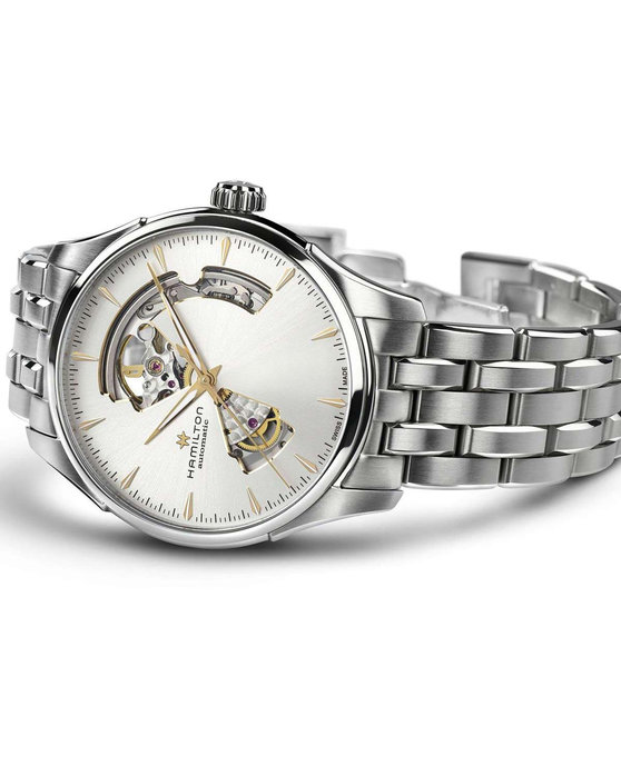 HAMILTON Jazzmaster Open Heart Automatic Silver Stainless Steel Bracelet