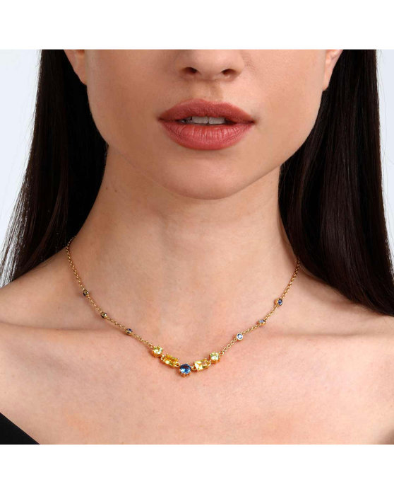 MORELLATO Colori Stainless Steel Necklace with Crystals and Zircons