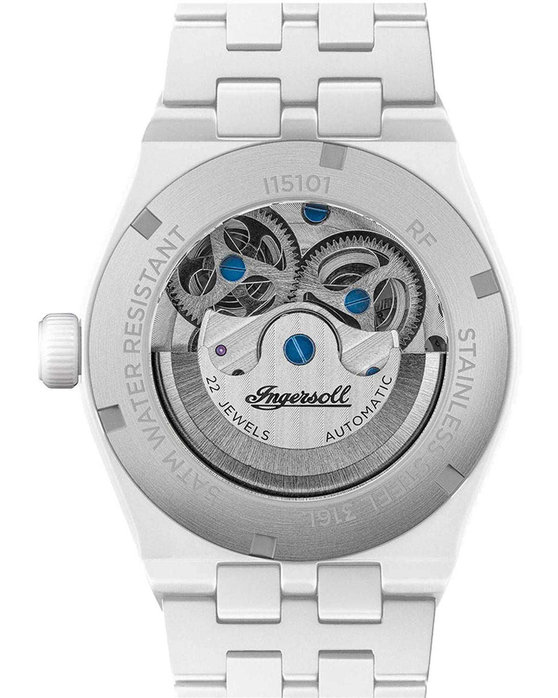 INGERSOLL Broadway Automatic Dual Time White Ceramic Bracelet