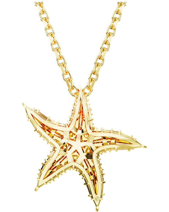 SWAROVSKI Gold Tone Idyllia Pendant Starfish