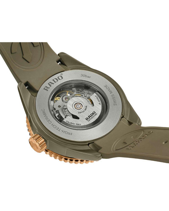 RADO Captain Cook Automatic Olive Green Rubber Strap (R32150168)