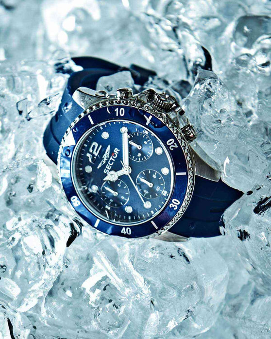 SECTOR 230 Chronograph Blue Plastic Strap