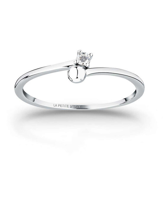 LA PETITE STORY Silver Collection Sterling Silver Ring with Zircons (No 16)