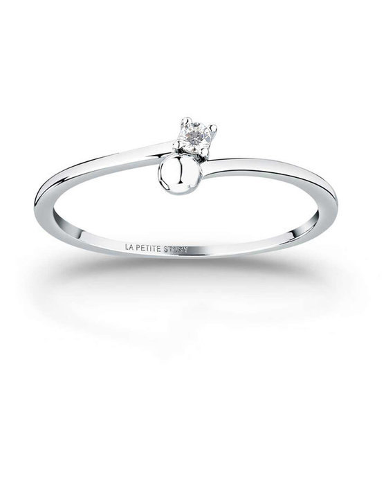 LA PETITE STORY Silver Collection Sterling Silver Ring with Zircons (No 18)