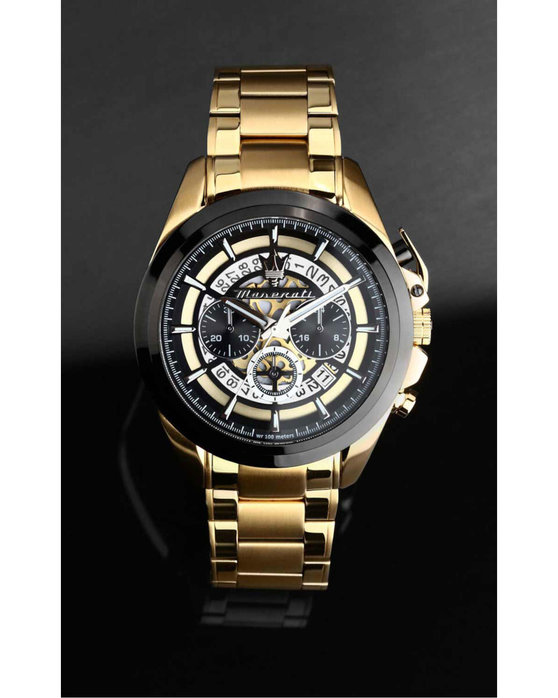 MASERATI Traguardo Chronograph Gold Stainless Steel Bracelet