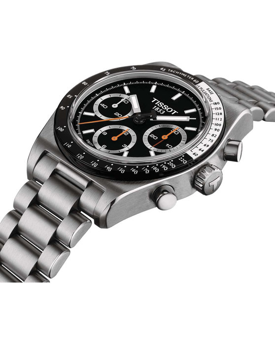 TISSOT T-Sport PR516 Mechanical Chronograph Silver Stainless Steel Bracelet