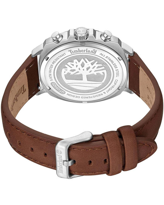 TIMBERLAND Williston Small Dual Time Brown Leather Strap