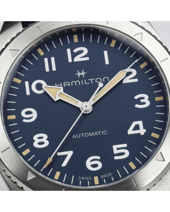 HAMILTON Khaki Field Expedition Automatic Blue Fabric Strap