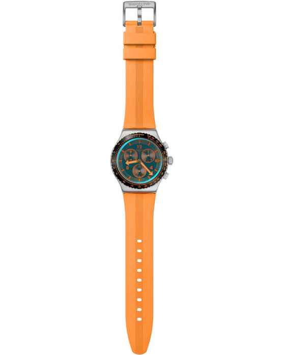 SWATCH Irony Tangerine Tiger Chronograph Orange Rubber Strap