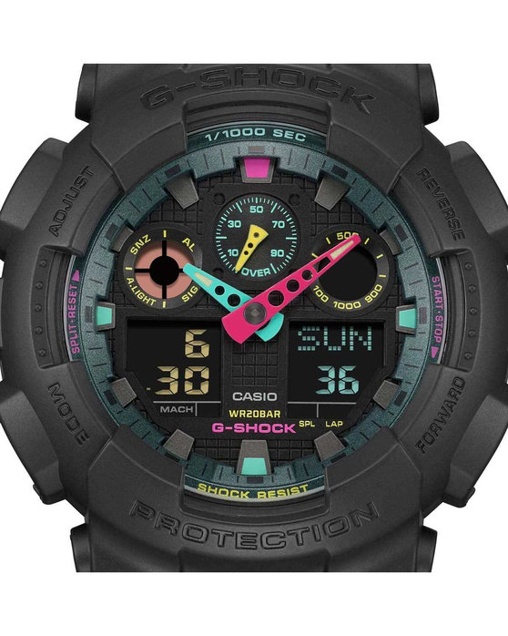 G-SHOCK Dual Time Chronograph Black Rubber Strap