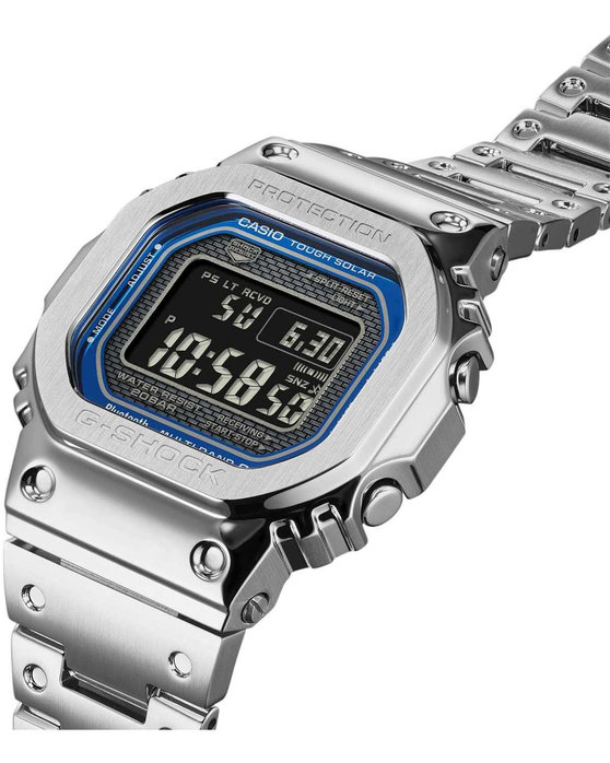 G-SHOCK Tough Solar Radio-controlled Dual Time Chronograph Silver Stainless Steel Bracelet