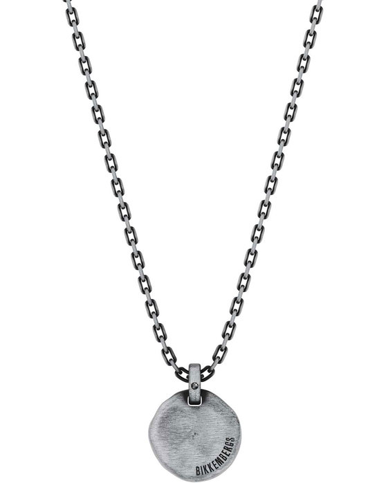 BIKKEMBERGS Hammer Stainless Steel Necklace with Diamond