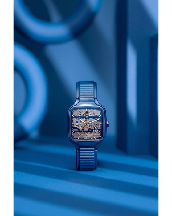 RADO True Square Automatic Skeleton Blue Rubber Strap (R27178205)