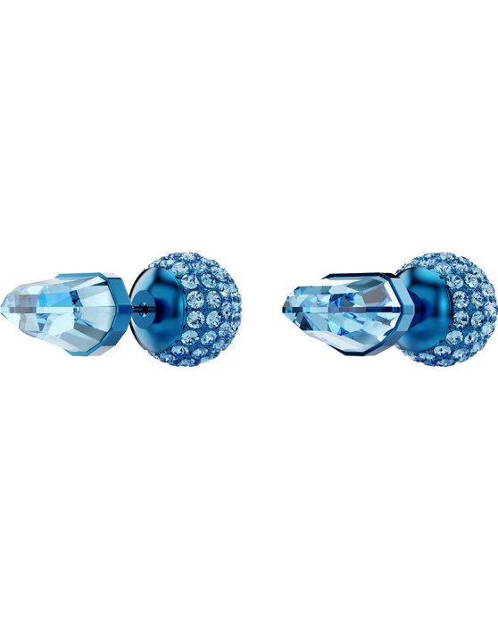 SWAROVSKI Blue Lucent stud earrings pave