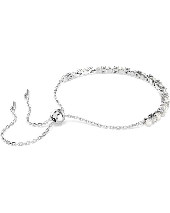 SWAROVSKI White Matrix bracelet Crystal Pearl round cut (Medium)