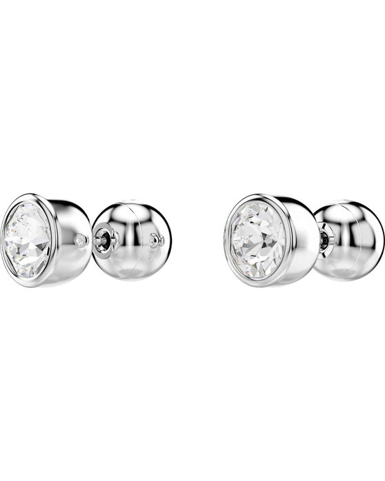 SWAROVSKI White Imber stud earrings round cut