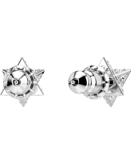 SWAROVSKI White Dextera stud earrings Star (round cut)