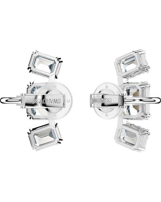 SWAROVSKI White Millenia clip earrings octagon cut