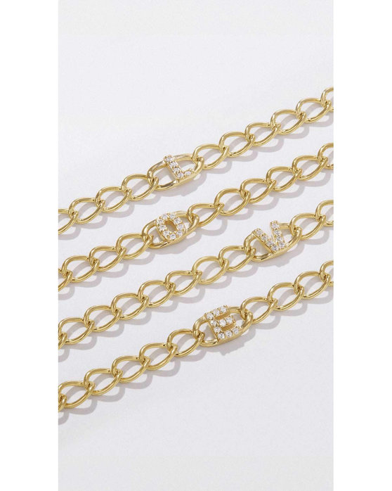 DOUKISSA NOMIKOU Initial “B” Bracelet Pave