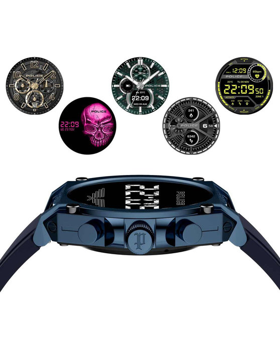 POLICE My.Avatar Smartwatch Blue Silicone Strap