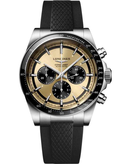 Longines chronograph black best sale