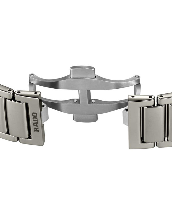 RADO True Square Diamonds Automatic Open Heart Grey Ceramic Bracelet (R27083712)