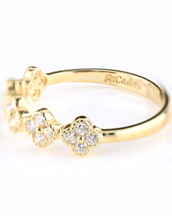14ct Gold Ring by FaCaDoro with Zircons (No 54)