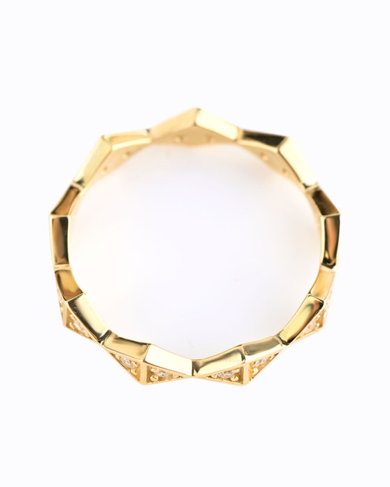 Δαχτυλίδι FaCaD’oro από χρυσό 14Κ με ζιργκόν (No 54)