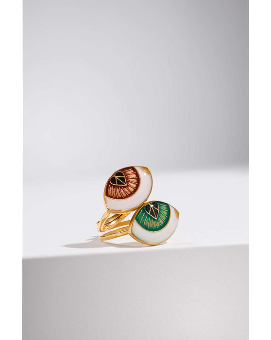 DOUKISSA NOMIKOU Eye Sea You Ring Emerald (One Size)