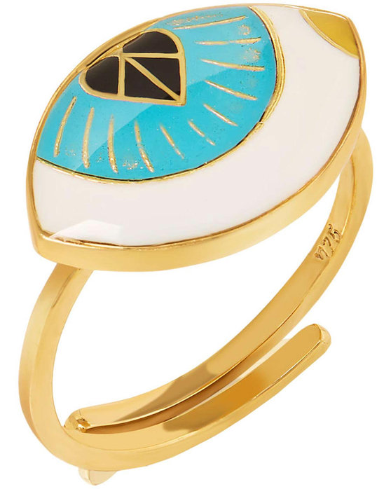 DOUKISSA NOMIKOU Eye Sea You Ring Turquoise (One Size)