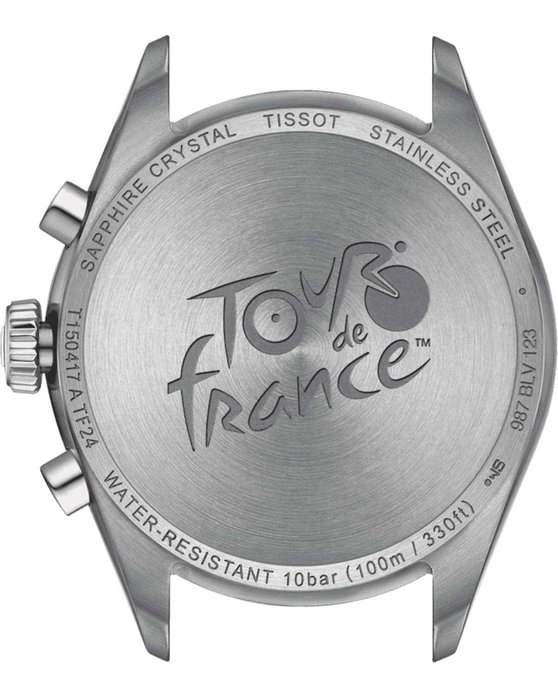 TISSOT PR100 Tour de France Chronograph Silver Stainless Steel Bracelet Special Edition Gift Set