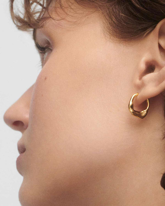 PDPAOLA Essentials 18ct Gold-Plated Sterling Silver Mini Magma Hoops