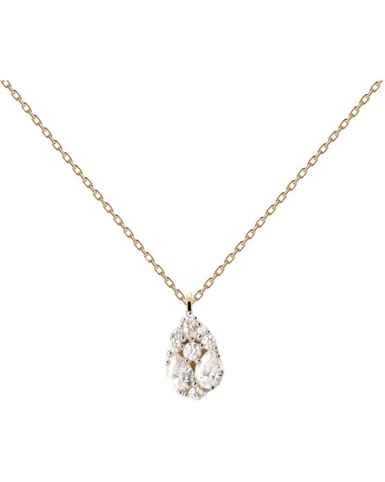 PDPAOLA Vanilla 18ct Gold-Plated Sterling Silver Necklace with Zircons