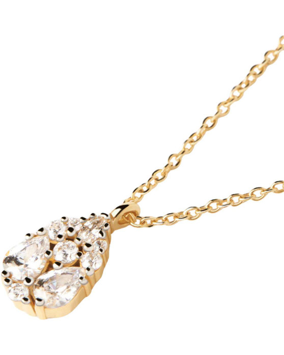 PDPAOLA Vanilla 18ct Gold-Plated Sterling Silver Necklace with Zircons