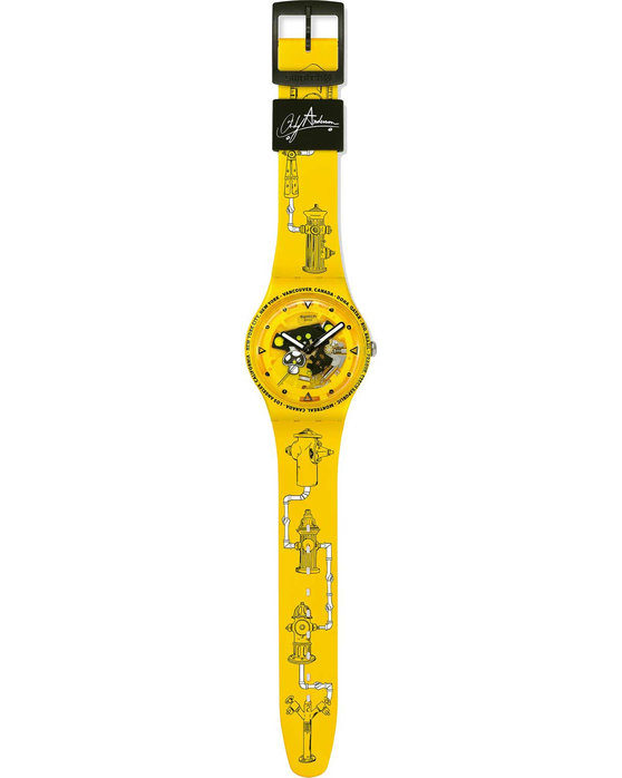 SWATCH Proteam Time With Andy Anderson Yellow Silicone Strap