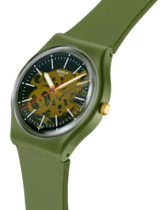 SWATCH Essentials Thru The Greenery Khaki Biosourced Strap