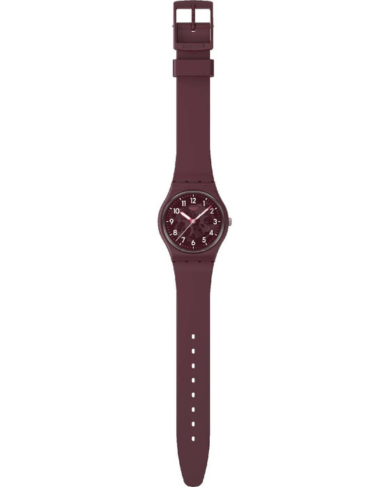 SWATCH Essentials Thru The Crown Glass Bordeaux Biosourced Strap