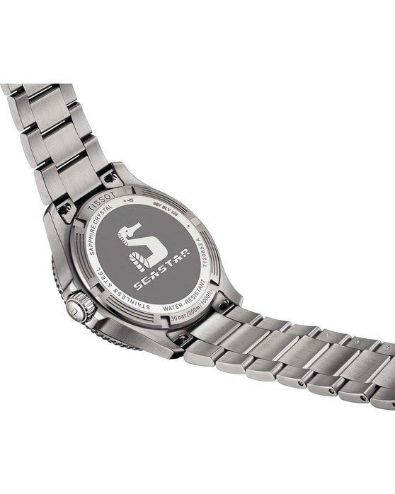 TISSOT T-Sport Seastar 1000 Dual Time GMT Silver Stainless Steel Bracelet