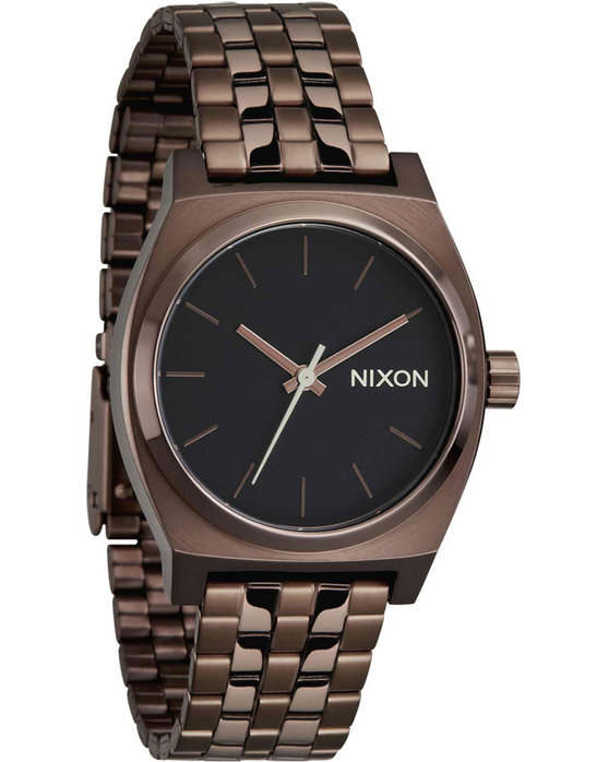 NIXON Time Medium Teller Brown Stainless Steel Bracelet