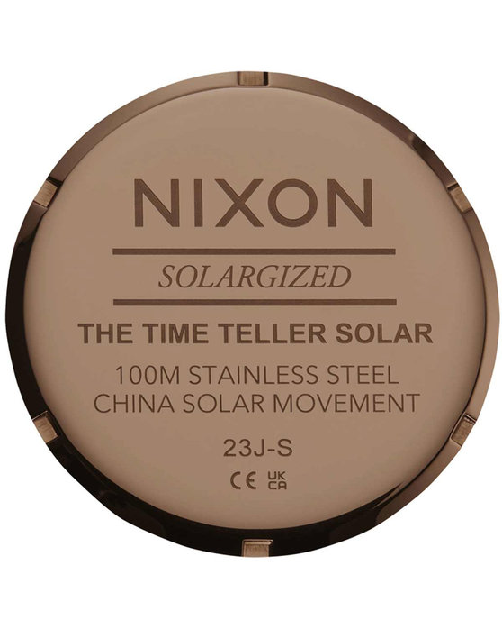 NIXON Time Teller Solar Brown Stainless Steel Bracelet